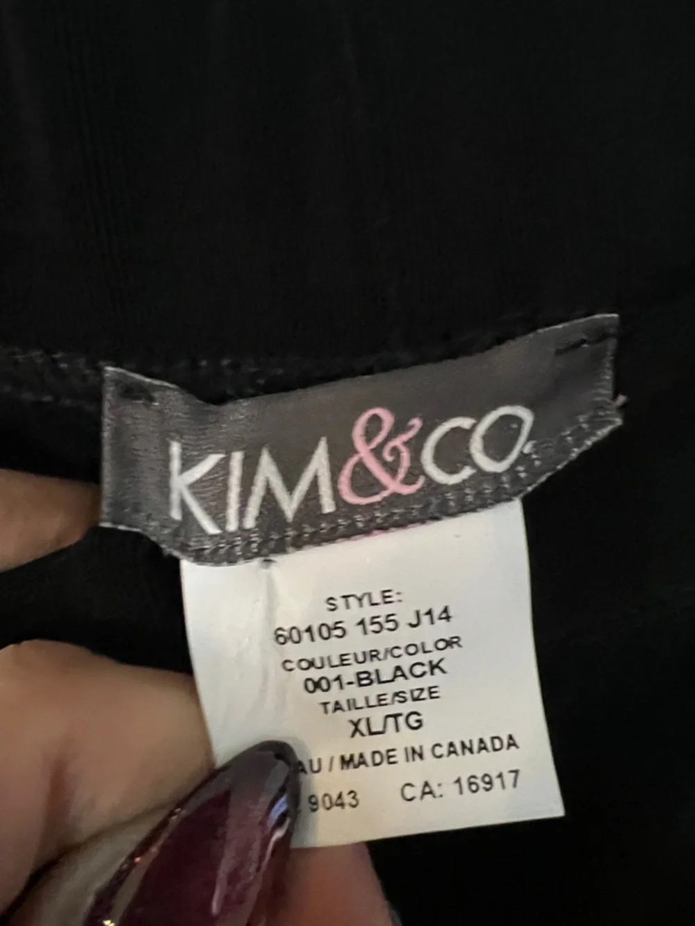 NWT - Kim & Co Black Straight-Leg Women's Pants - Picture 2 of 4